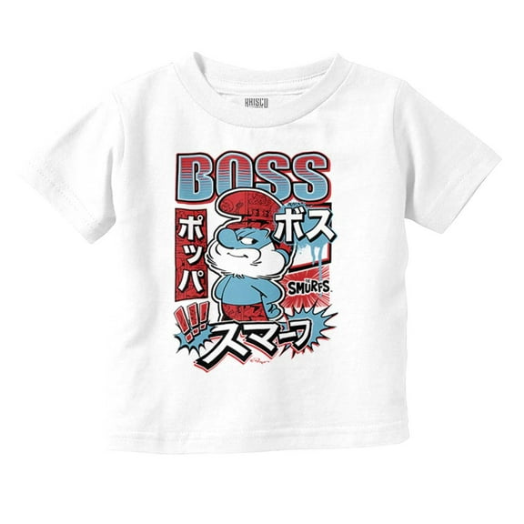 The Smurfs Cool Kanji Boss Papa Youth T Shirt Tee Boys Infant Toddler Brisco Brands 24M