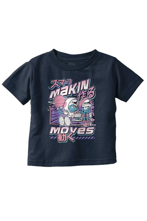 The Smurfs Cool Kanji Makin Moves Toddler Boy Girl T Shirt Infant Toddler Brisco Brands 18M
