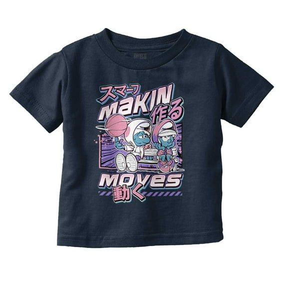 The Smurfs Cool Kanji Makin Moves Toddler Boy Girl T Shirt Infant Toddler Brisco Brands 5T