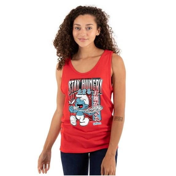 The Smurfs Cool Kanji Stay Hungry Tank Top T Shirts Men Women Brisco Brands L