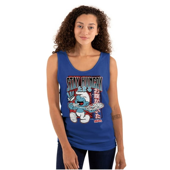 The Smurfs Cool Kanji Stay Hungry Tank Top T Shirts Men Women Brisco Brands X