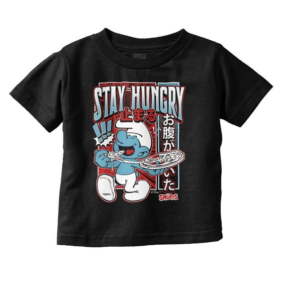 The Smurfs Cool Kanji Stay Hungry Toddler Boy Girl T Shirt Infant Toddler Brisco Brands 24M