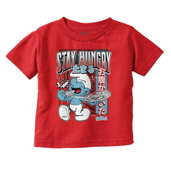 The Smurfs Cool Kanji Stay Hungry Toddler Boy Girl T Shirt Infant Toddler Brisco Brands 6M