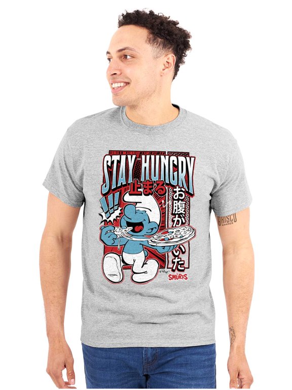 The Smurfs Cool Kanji Stay Hungry Unisex Plus Size Graphic Tee Brisco Brands 2X