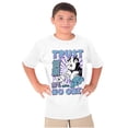 thumbnail image 1 of The Smurfs Cool Kanji Trust No One Boys Kids T Shirt Tees Tops Teen Brisco Brands L, 1 of 6