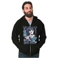 thumbnail image 1 of The Smurfs Cool Kanji Trust No One Men Big & Tall Zip Hoodie Brisco Brands 2X, 1 of 5