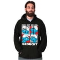 thumbnail image 1 of The Smurfs Current Mood Grouchy Hoodie Sweatshirt Women Men Brisco Brands S, 1 of 6