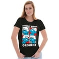 thumbnail image 1 of The Smurfs Current Mood Grouchy Women's T Shirt Ladies Tee Brisco Brands S, 1 of 5