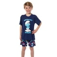 thumbnail image 1 of The Smurfs Grouchy Smurf Boys' Pajama Lounge 2 Piece Sleep Set Short Sleeve Shirt and Shorts Loungewear Sleepwear, 1 of 6