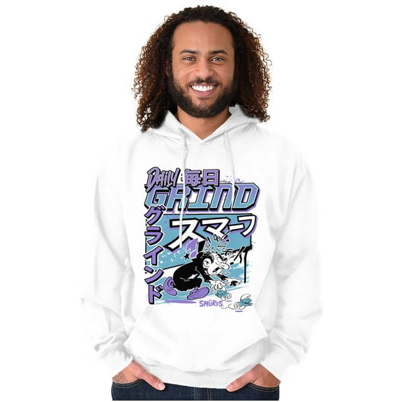 The Smurfs Kanji Gargamel Daily Grind Hoodie Hooded Sweatshirt Men Brisco Brands S