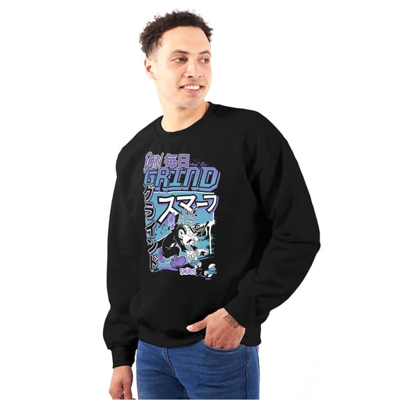 The Smurfs Kanji Gargamel Daily Grind Men Big & Tall Sweatshirt Brisco Brands 4X