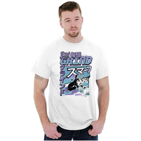 The Smurfs Kanji Gargamel Daily Grind Men's Graphic T Shirt Tees Brisco Brands X