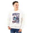 thumbnail image 1 of The Smurfs Kanji Hustle King Royalty Men's Crewneck Sweatshirt Brisco Brands M, 1 of 6