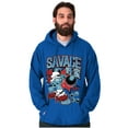 thumbnail image 1 of The Smurfs Kanji Keep Pushin Savage Men Big & Tall Graphic Hoodie Brisco Brands 3X, 1 of 5