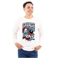 thumbnail image 1 of The Smurfs Kanji Keep Pushin Savage Men's Long Sleeve Tee T Shirt Brisco Brands X, 1 of 6