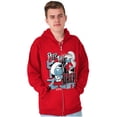 thumbnail image 1 of The Smurfs Kanji Peep The Drip Unisex Plus Size Zip Hoodie Brisco Brands 5X, 1 of 5