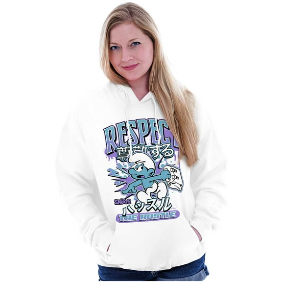 The Smurfs Kanji Respect the Hustle Hoodie Sweatshirt Women Men Brisco Brands X