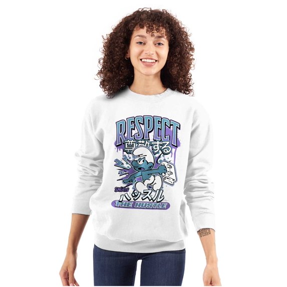 The Smurfs Kanji Respect the Hustle Sweatshirt for Men or Women Brisco Brands X