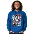 thumbnail image 1 of The Smurfs Kanji Up To No Good Hoodie Hooded Sweatshirt Men Brisco Brands X, 1 of 6