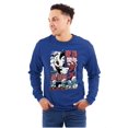 thumbnail image 1 of The Smurfs Kanji Up To No Good Men's Big & Tall Long Sleeve Graphic Tee Brisco Brands 3X, 1 of 5