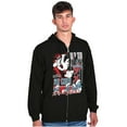thumbnail image 1 of The Smurfs Kanji Up To No Good Zip Hoodie Sweatshirt Men Brisco Brands L, 1 of 6