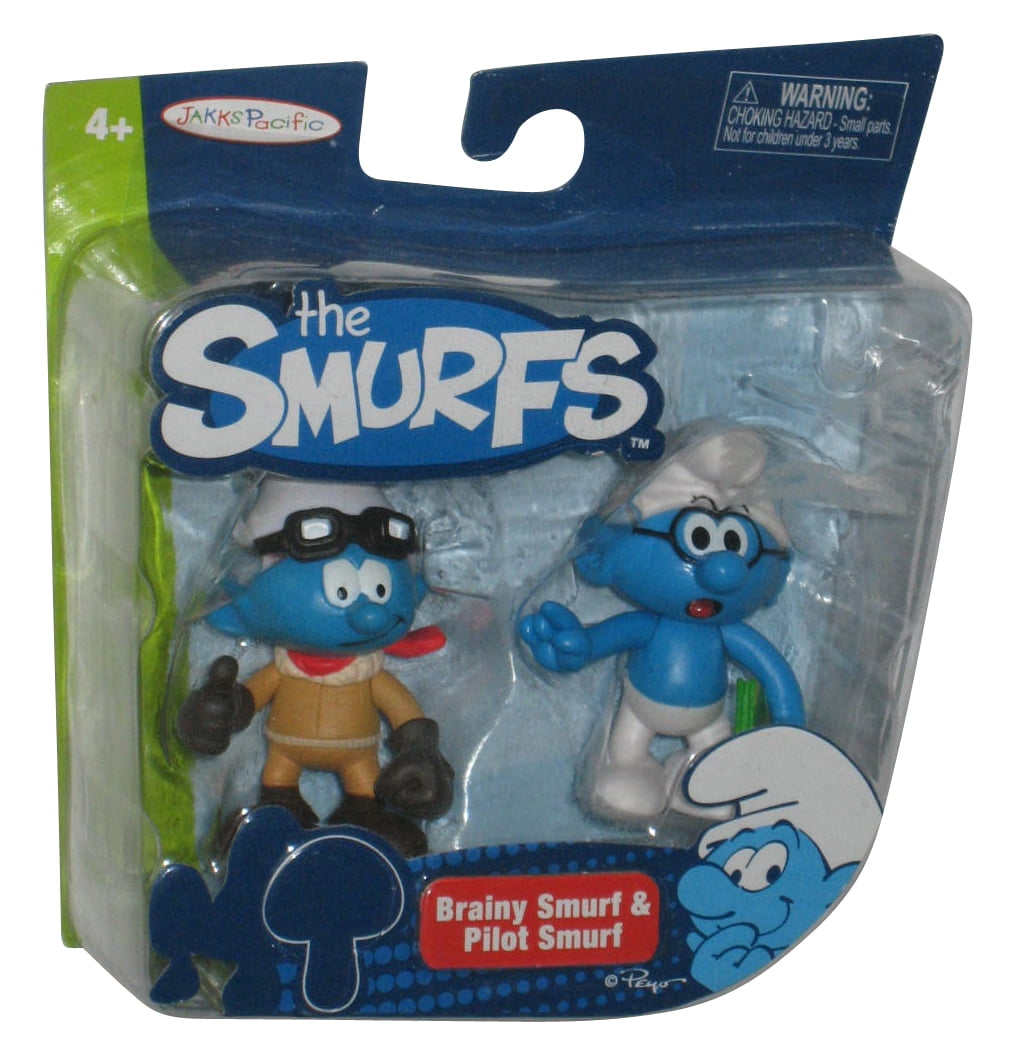 The Smurfs Movie Wave 1 Brainy & Chef Smurf Figure Set 2-Pack 