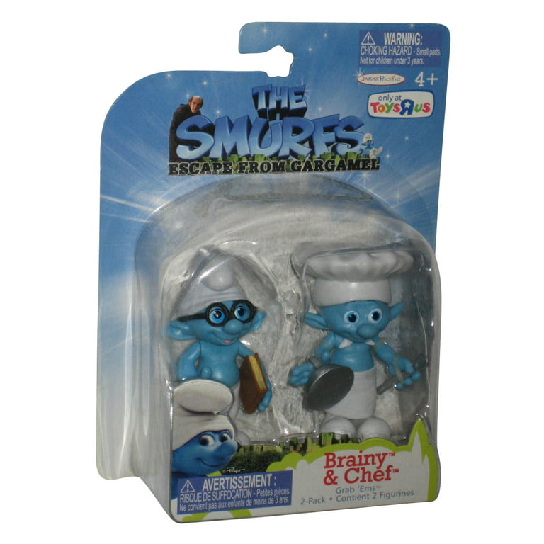 The Smurfs Movie Wave 1 Brainy & Chef Smurf Figure Set 2-Pack