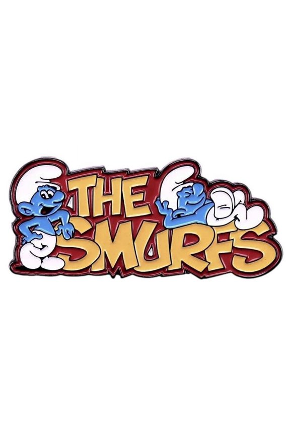 The Smurfs Name 1.5 Inch Wide Enamel Metal Pin