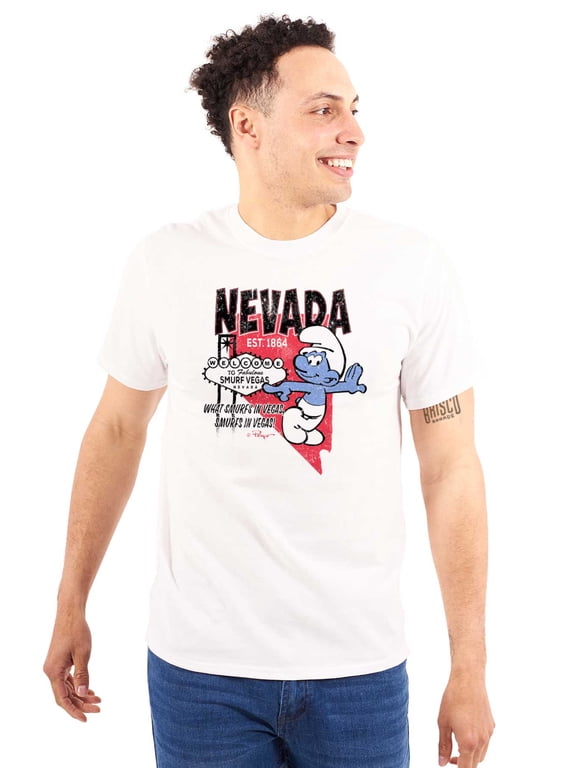The Smurfs Nevada State NV Cartoon Unisex Plus Size Graphic Tee Brisco Brands 3X