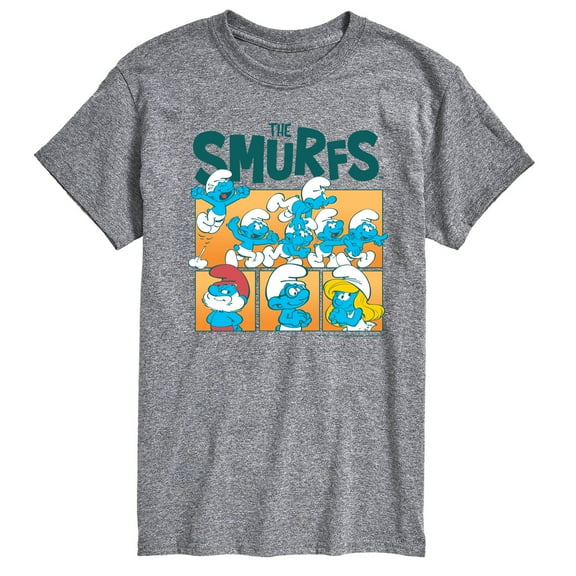 The Smurfs - Smurf Grid - Men's Short Sleeve Graphic T-Shirt