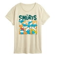 thumbnail image 1 of The Smurfs - Smurf Grid - Women's Short Sleeve Graphic T-Shirt, 1 of 5