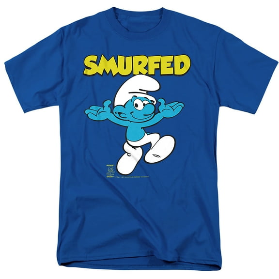 The Smurfs Smurfed Unisex Adult T Shirt (X-Large) Royal