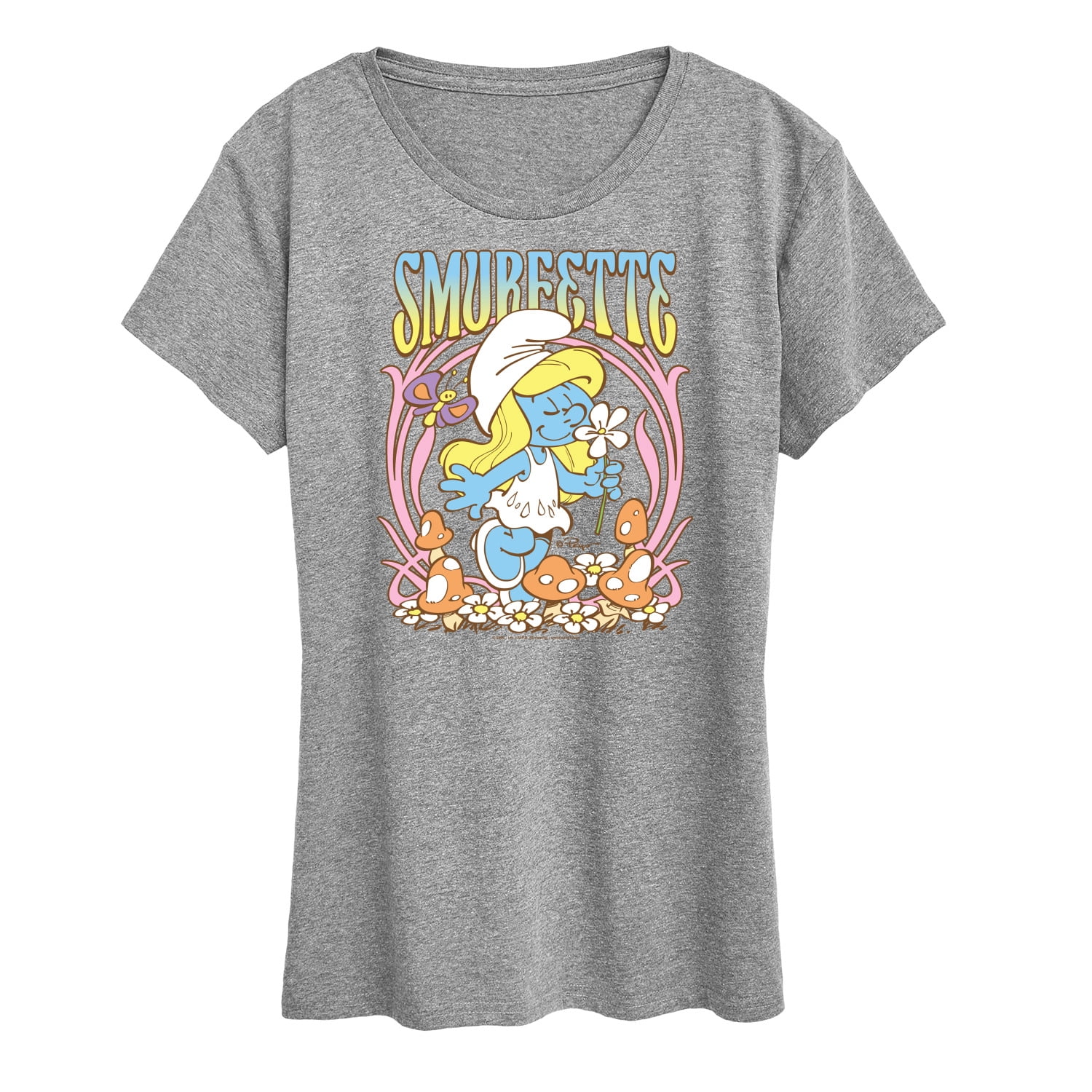 The Smurfs - Smurfette Art Nouveau - Women's Short Sleeve Graphic T ...