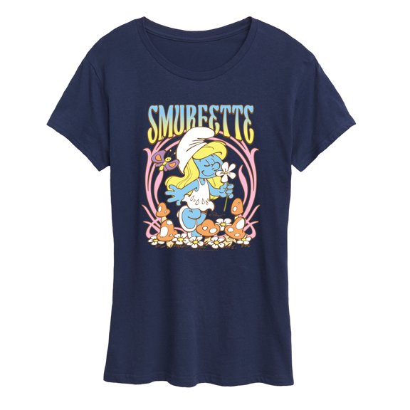 The Smurfs - Smurfette Art Nouveau - Women's Short Sleeve Graphic T-Shirt