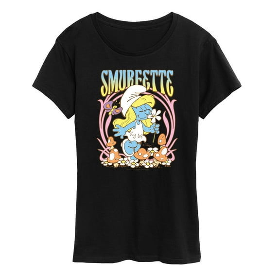The Smurfs - Smurfette Art Nouveau - Women's Short Sleeve Graphic T-Shirt