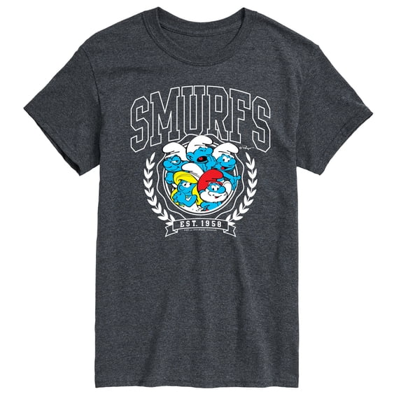 The Smurfs - Smurfs Collegiate - Men's Short Sleeve Graphic T-Shirt