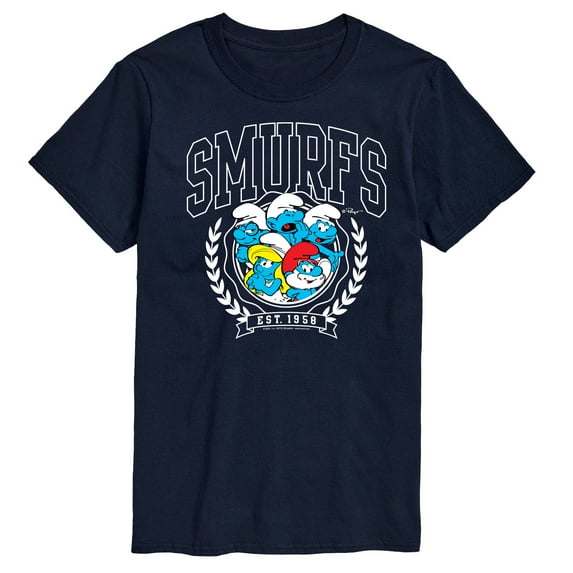 The Smurfs - Smurfs Collegiate - Men's Short Sleeve Graphic T-Shirt