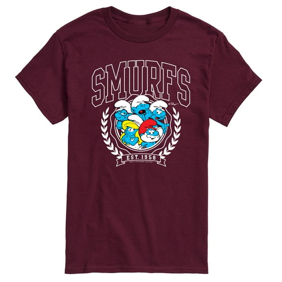 The Smurfs - Smurfs Collegiate - Men's Short Sleeve Graphic T-Shirt
