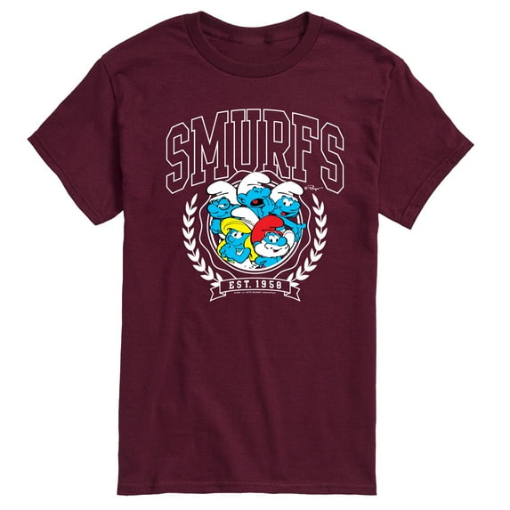 The Smurfs - Smurfs Collegiate - Men's Short Sleeve Graphic T-Shirt
