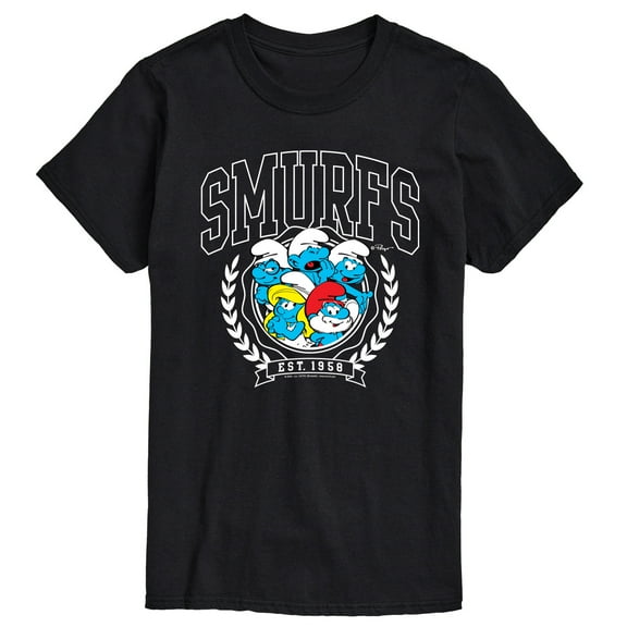 The Smurfs - Smurfs Collegiate - Men's Short Sleeve Graphic T-Shirt