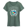 thumbnail image 1 of The Smurfs - Smurfs Collegiate - Women's Short Sleeve Graphic T-Shirt, 1 of 5