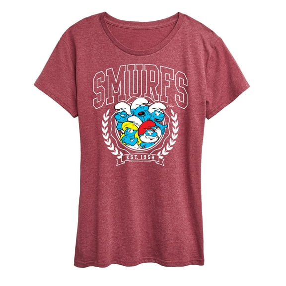 The Smurfs - Smurfs Collegiate - Women's Short Sleeve Graphic T-Shirt