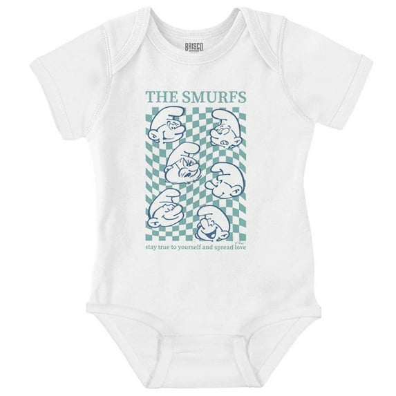 The Smurfs Stay True To Yourself Romper Boys or Girls Infant Baby Brisco Brands NB