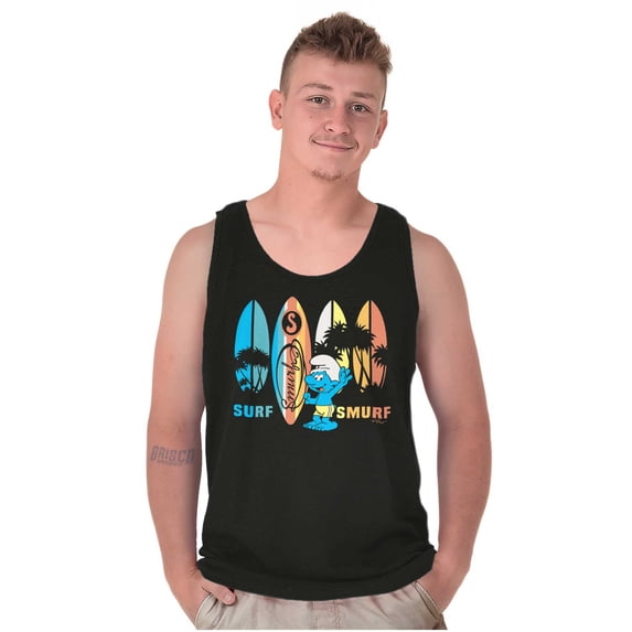 The Smurfs Surf Beach Vacation Tank Top T Shirts Men Women Brisco Brands S