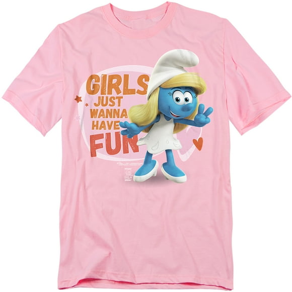 The Smurfs T-Shirt Smurfette Girls Just Wanna Have Fun Unisex Graphic Tee For Men & Women