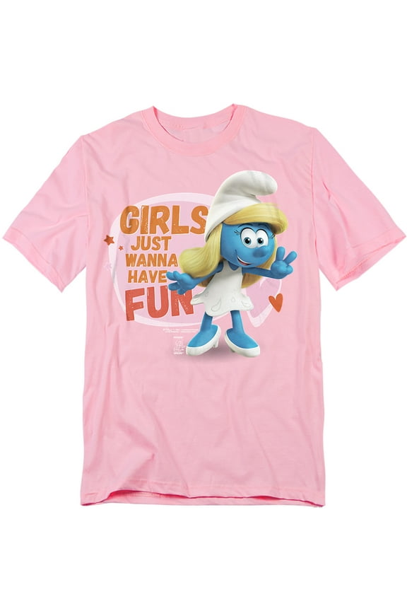 The Smurfs T-Shirt Smurfette Girls Just Wanna Have Fun Unisex Graphic Tee For Men & Women