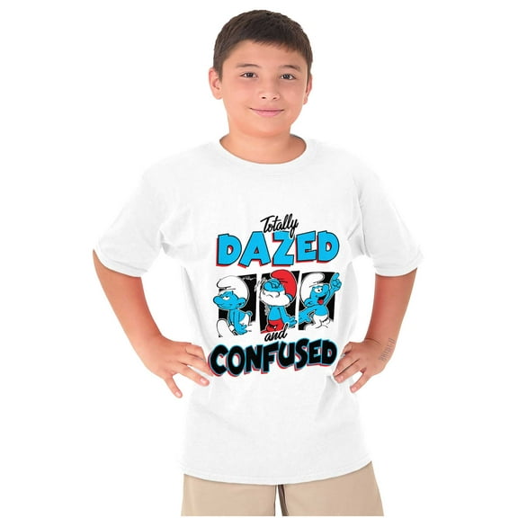 The Smurfs Totally Dazed and Confused Crewneck T Shirts Boy Girl Teen Brisco Brands L