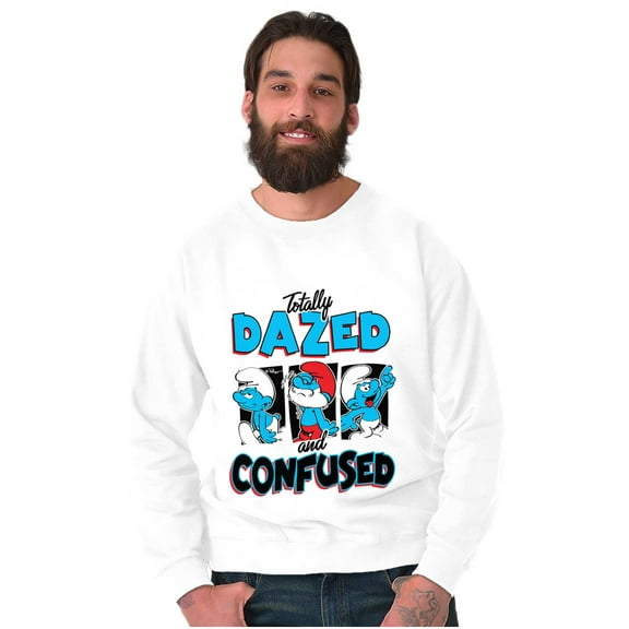 The Smurfs Totally Dazed and Confused Sweatshirt for Men or Women Brisco Brands S