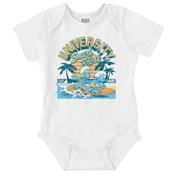 The Smurfs University Spring Break Romper Boys or Girls Infant Baby Brisco Brands NB