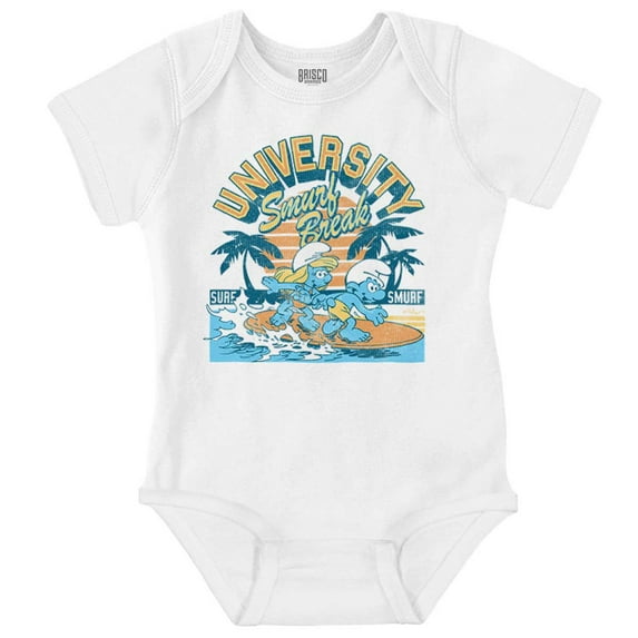 The Smurfs University Spring Break Romper Boys or Girls Infant Baby Brisco Brands NB